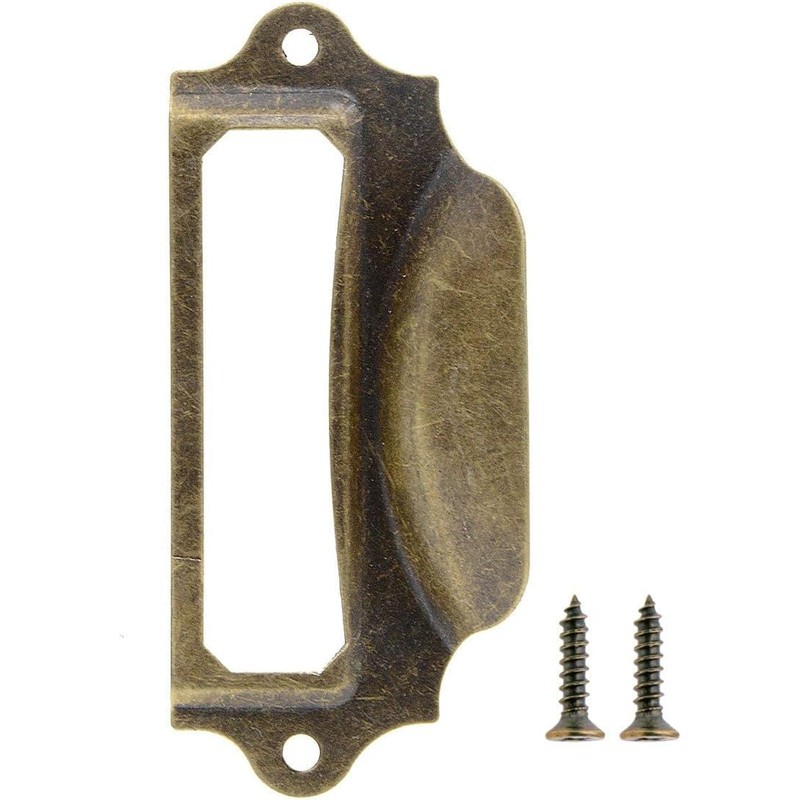 RUIAN Antique Drawer Label Pulls Cabinet Frame Handle Name Card
