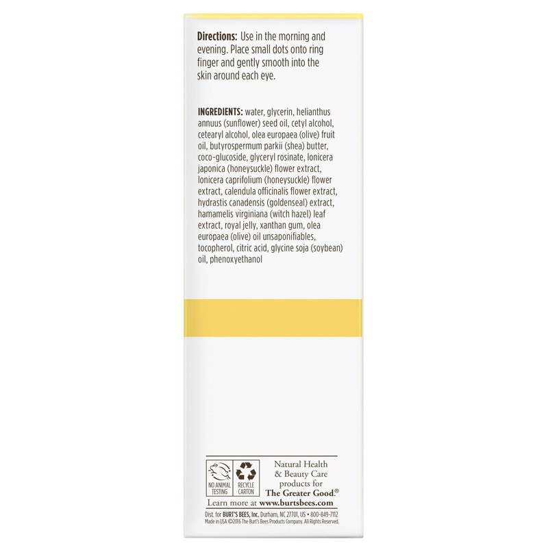 Burt's BeesNormal to Combination Skin Nourishment Eye Cream, Fragrance Free,