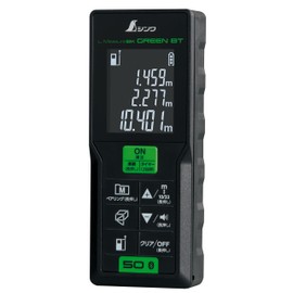 Shinwa Sokutei 78173 L-Measure BK 50 Laser Range Finder, Green, Data Transmission Function