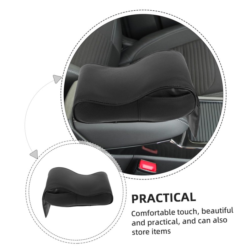 Alipis Armrest Box Pad with Pockets Memory Car Arm Rest
