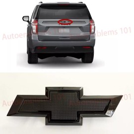 Custom 2021-2025 Suburban or Tahoe Rear Custom Gloss Black Bowtie Emblem PT 0781590