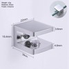 LukLoy Glass Shelf Clamp, Brass No-drill-on-glass Fixed Glass Clip Holder