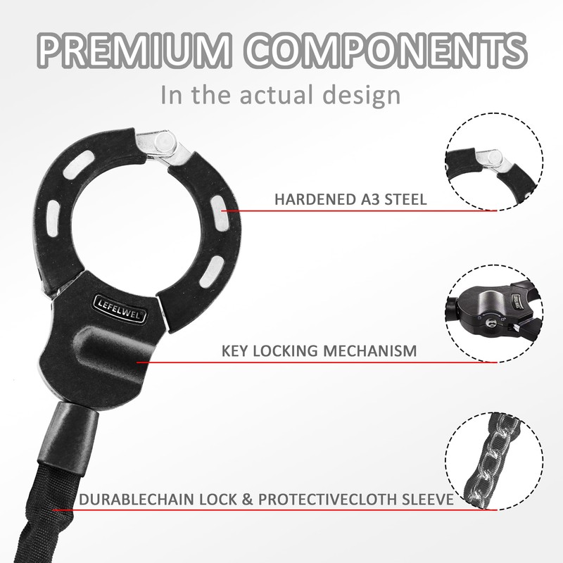Scooter Locks Anti Theft,Bike Chain Lock,Best Electric Scooter Lock for