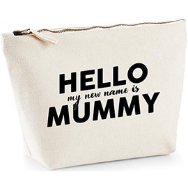 Hippowarehouse Hello my new name is mummy printed make up cosmetic wash bag 18x19x9cm