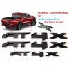 GMC 3PCS Kits Gloss Black Door Rear AT4X OVERLAY Emblems
