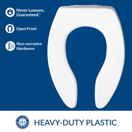 Church 9500CT 000 Toilet Seat Without Cover, Elongated, White