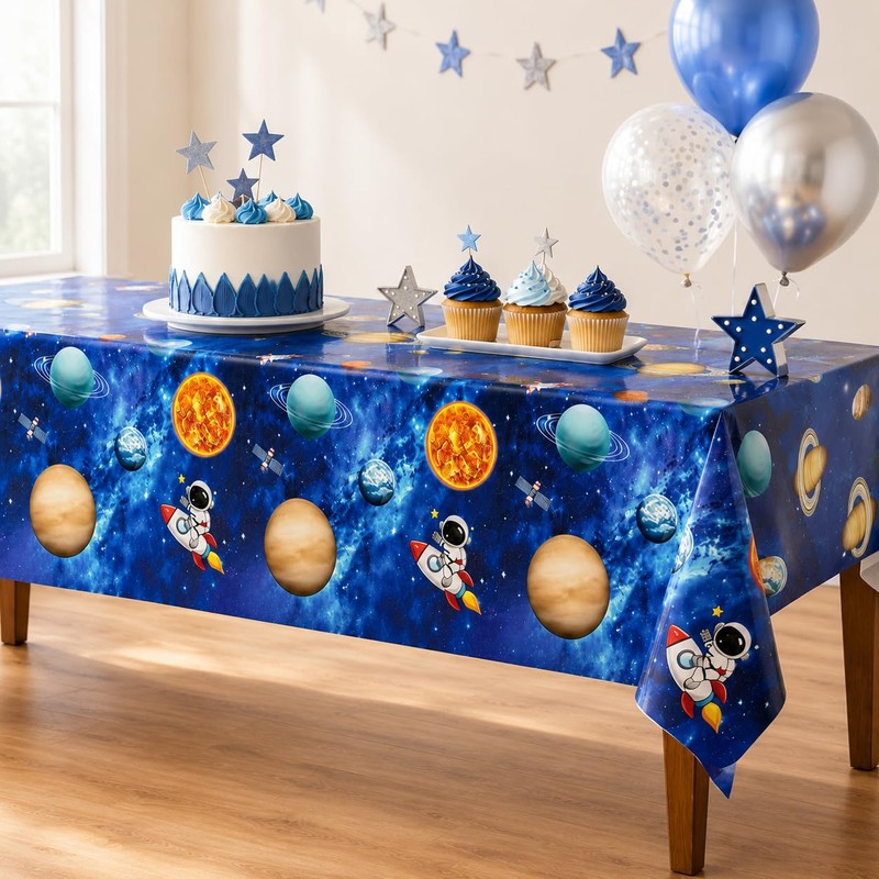 Heboland Astronaut Space Party Tablecloth, 137x274cm, 2 Pack