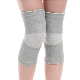 Ultra-Thin Bamboo Charcoal Fiber Elastic Knee Brace Pads Sleeves Kneecap Leg Support Warmer for Outdoor Sports Volleyball Basketball Dancing Cycling Climbing Yoga Size L