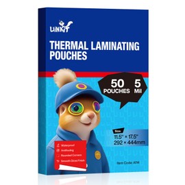Uinkit Hot Thermal Laminating Pouches 5Mil Thick for Extra Protection 11.5x17.5 inches Laminating Sheets for Sealed 11x17inches Document and Photo 50 Pack A3 Menu Taloid Size