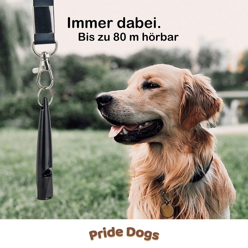 PrideDogs Dog Whistle with Whistle Strap - Perfect for Dog