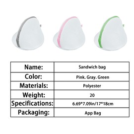 SSKHE 3 PCS Bra Wash Bag, Zipper Bra Washing Bag, Bra Washing Machine Bag Maintaining The Shape of Bras