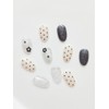 Dot Nail Black Glitter Handmade Nail Tip - Almond /