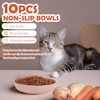 10 Pcs Whisker Fatigue Cat Bowl, 5.5 Inch Shallow Cat