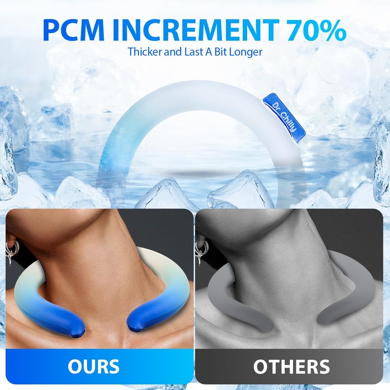Dr Chilly Ice Ring，Neck Cooling Tube, Hands Free Cooling, Quick