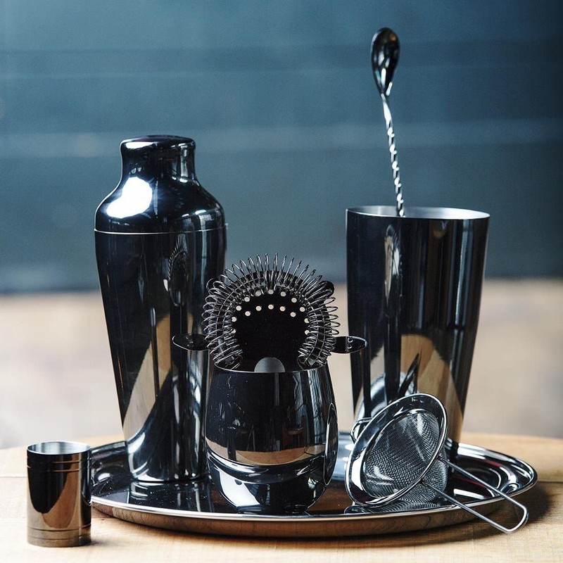 Olympia Gunmetal Barware Cocktail Shaker 550Ml Kitchen Restaurant Catering