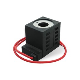 Solenoid Coil 10226-14 12V DC, 16W Single Lead Wire Fit for Hydraulic Power Unit Lift Dump, Fit for Valve Stem Series 08 80 88 98