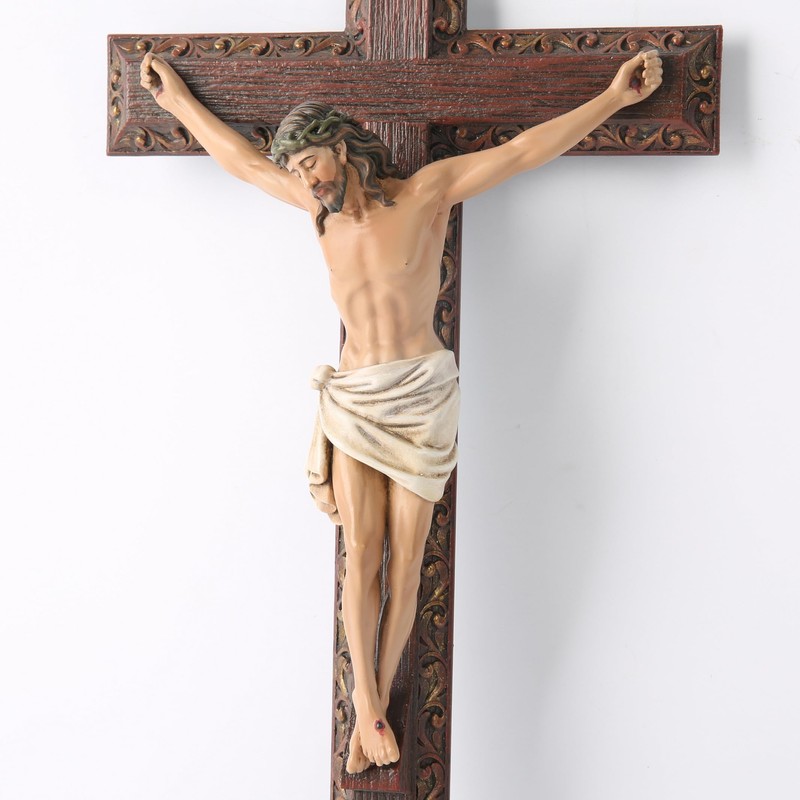 BC Catholic Crucifix Wall Cross, Jesus Christ Cross, Religious Devout