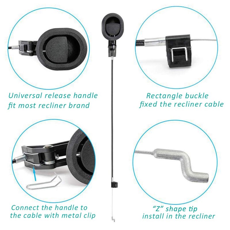 Universal Plastic Sofa Chair Recliner Release Pull Handle Replacement Parts