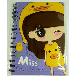 I Miss You Girl Spiral Bound Notebook (Purple)