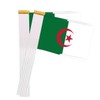25 Packs Small Algeria Flags on Handheld Stick，Miniature Algerian Flag