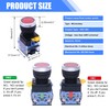 Taiss 3pcs 22mm Momentary Push Button Switch 10A 440V 1NO