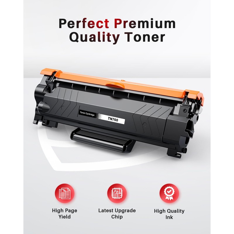 Halloya TN760 Toner Cartridge Compatible for Brother TN760 TN730 (1