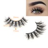 QUNETY Fluffy Mink Lashes Wispy 8D False Eyelashes Fake Lash