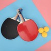 2PCS Table Tennis Rackets Inverted Rubber Paddles with 3 Ping