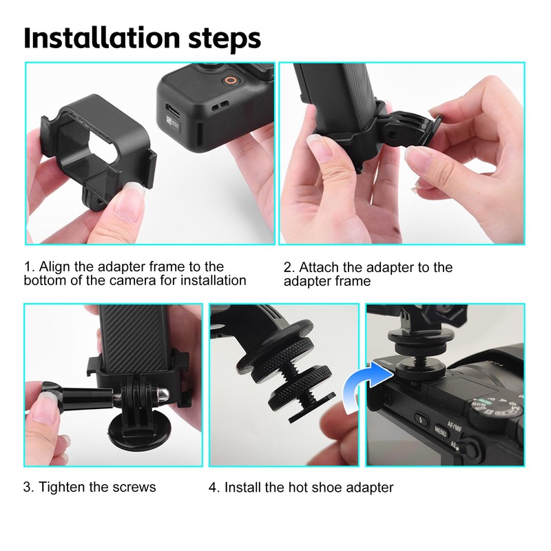 Osmo Pocket 3 Cold Shoe Holder for Camera, DSLR Camera
