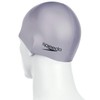 Speedo Unisex Adult's Plain Moulded Swim Cap, Chrome, One Size
