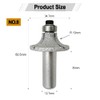 SHDIATOOL 1/2 Inch Shank Round-Over Router Bits 10MM Radius Corner