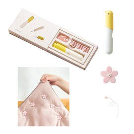 SHAPEPOTY 39 sets duvet clips, bed sheet straps, 18 pink buttons, 1 pin, 20 threads - organise your bedding and curtains