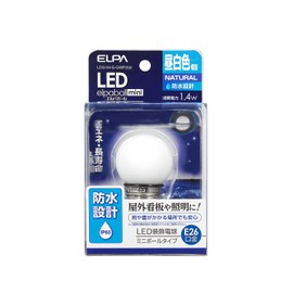 エルパ (ELPA) LED電球G40形 LED電球 照明 E26 昼白色相当 防水設計:IP65 LDG1N-G-GWP250