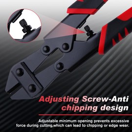 GOLD DEER Mini Bolt Cutters 8 Inch Small Bolt Cutter Heavy Duty Wire Cable Cutter Spring Loaded Snips Clippers with Ergonomic Handle Screw Cutter Tool for Chains, Steel Wires, Rods, Fence, Rivets