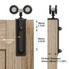 TOPCCJHHD 6.6FT/80'' Box Rail Sliding Barn Door Hardware Kit Ceiling