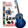 Pyle Beginner Acoustic Guitar Kit, 3/4 Junior Size All Wood