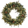 Pre-Lit Green River Spruce Artificial Christmas Wreath - 24" -