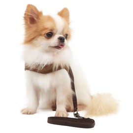 LOPHIPETS Lightweight Dog Harness with Leash Set for Small Medium Dogs -Coffee/M