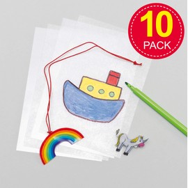 Baker Ross AF105 Kids Paint & Design Shrink Wrap (10 Sheets)