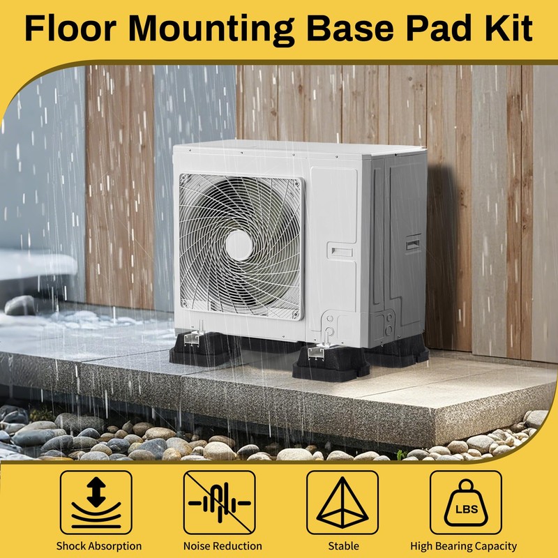 Powrocket Floor Mounting Base for Mini Split Air Conditioner,4 Pack