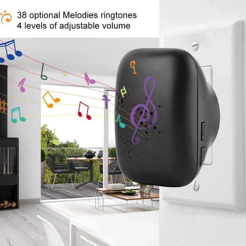 Self Powered IP68 38 Chime Wireless Home Security Electric Doorbell(Model
