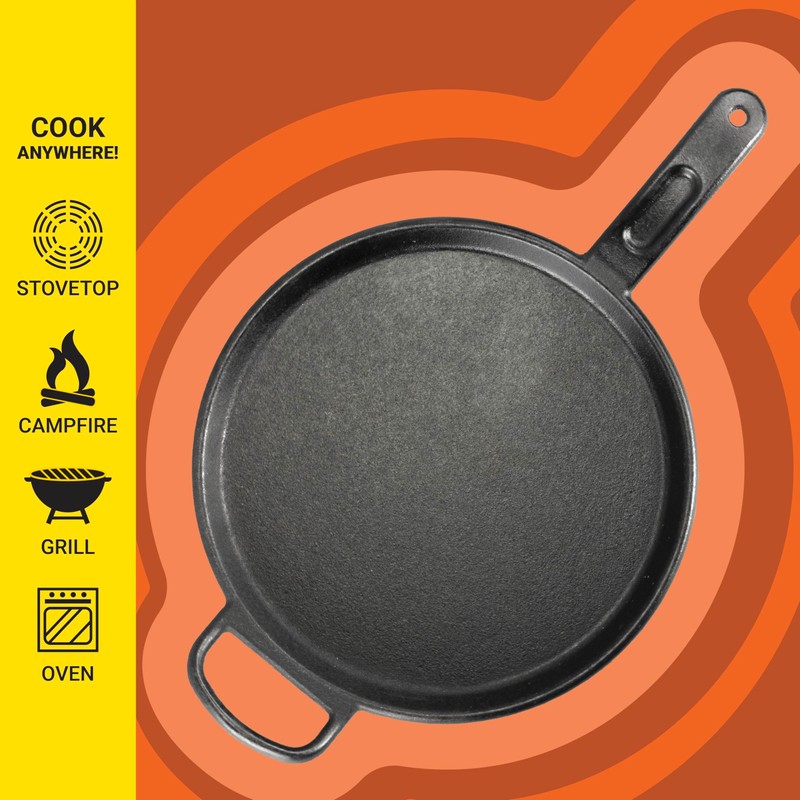 Lodge BOLD 12 Inch Seasoned Cast Iron Griddle, Design-Forward Cookware