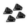 Partuto 4pcs 10mm Car Ball Studs Mounting Brackets Black 64x35x21mm