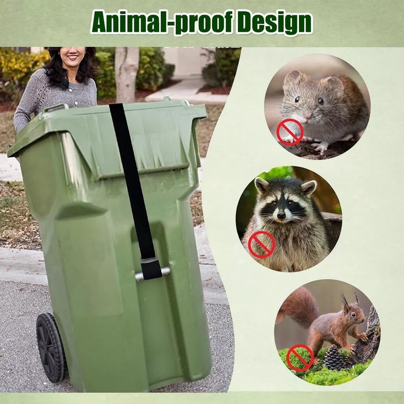 KANCOKIT Trash Can Locks for Animals, Adjustable Garbage Can Lid