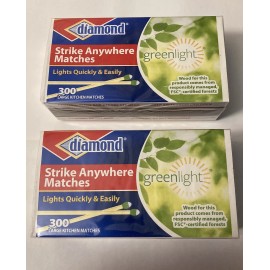 (2 boxes) (300 per box)Vintage Diamond Strike Anywhere Matches