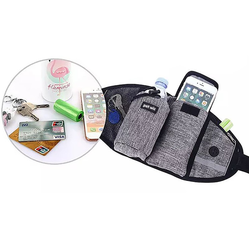 Hands Free Dog Running Lead with Wide Back Support Belt,
