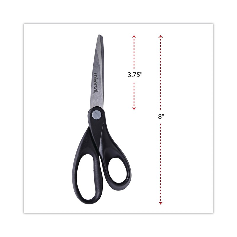 Universal Scissors, 8", Straight, Stainless Steel