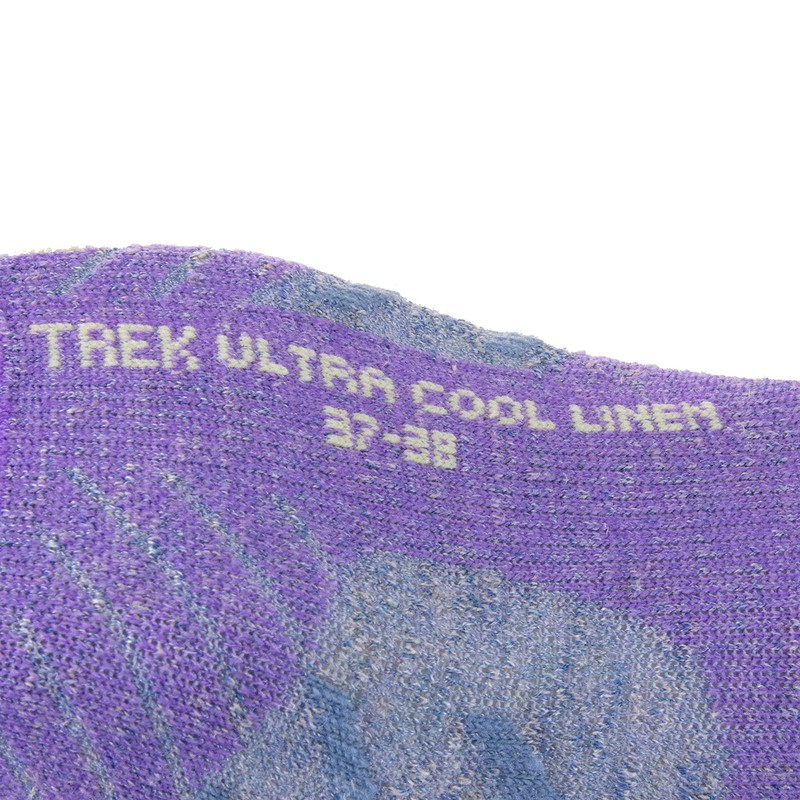 Thermic Women's Trekking Ultra Cool Linen Socks, Grey-Purple, EU 39-40,