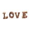 4Pcs Letters Wooden Blocks LOVE Shape Retro Free Standing Decorative
