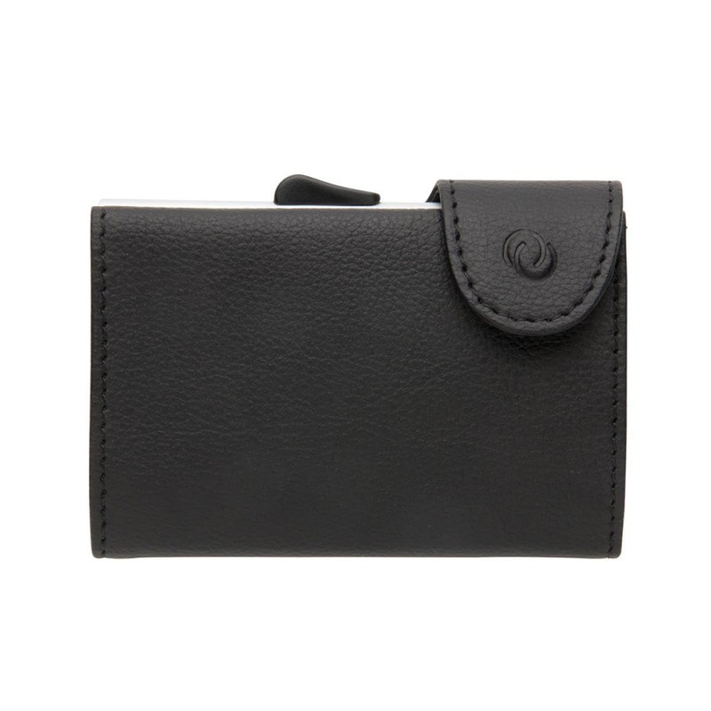 C-secure Card Holder in Black Faux Leather RFID NFC Blocker